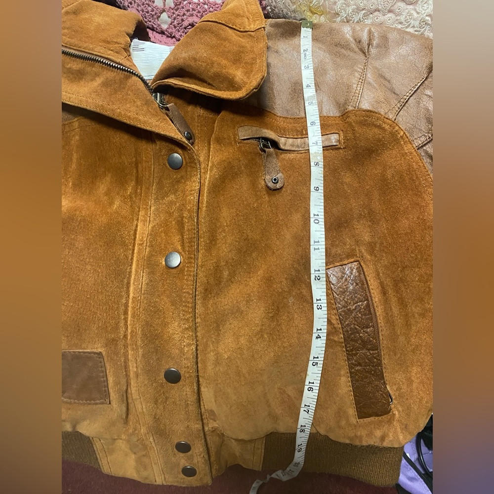 Vintage east west 
suede leather bomber
jacket euc - Picture 12 of 16